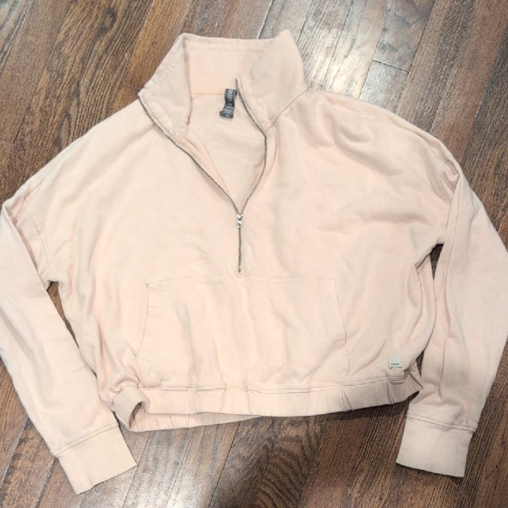 Vuori Beige Zip-Up Jacket